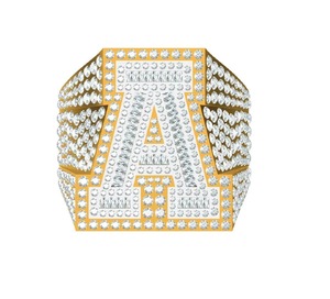 Anillo de Compromiso con Diamantes Redondos de Corte Brillante, Engaste Pavé, Chapado en Oro Amarillo, Certificado IGI, Excelente Regalo para Hombres y Mujeres - Product Image 1