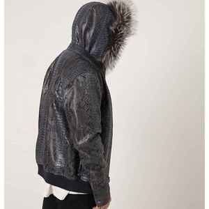 Veste en cuir pour homme luxueuse, 100% cuir véritable, populaire, décontractée, en peau d'agneau, col en fourrure, lourde, coupe-vent - Product Image 4