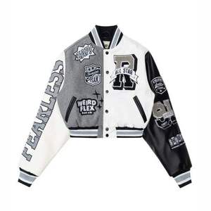 2023 Wholesale Custom Logo Varsity College <b>Jackets</b> Men Women High Fabric Plus Size Plain Letterman Varsity <b>Jackets</b> Manufactured - Product Image 1
