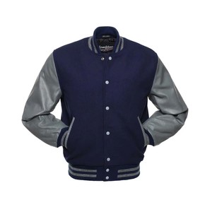 Veste universitaire Letterman de baseball personnalisée à manches en cuir avec broderie en chenille pour hommes - Product Image 4
