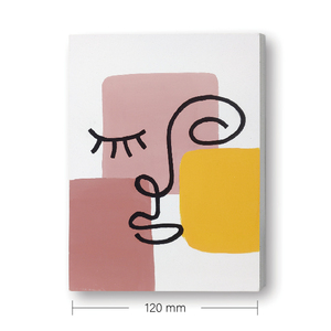 Arte Mural Abstracto Moderno en Concreto – Panel Escultórico Minimalista con Rostro Lineal para Decoración del Hogar - Product Image 6