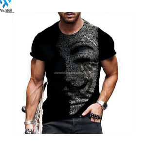 Camiseta clásica de manga corta para hombre de alta calidad, camiseta informal de verano de algodón 100% personalizada - Product Image 4