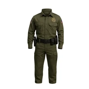 Conjunto de Uniforme de Seguridad Olive con Camisa, Pantalones, Cinturón y Gorra - Product Image 4