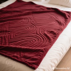 ผ้าห่มขนแกะนุ่มหรูหราออกแบบลายนูนอบอุ่นปรับขนาดได้ - Product Image 3