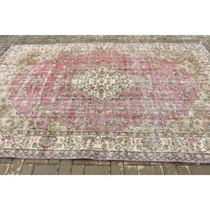 Vintage Oversize Rug, 6.6x12.7 ft Turkish Rug, <b>Red</b> <b>Wool</b> Rug - Product Image 3