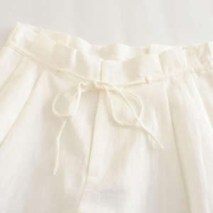 Femmes 2023 Summer New Chic Fashion Two Color Blend Casual Shorts Vintage High Waist Female Skorts For Men - Product Image 5