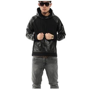 Sudadera con capucha y manga de cuero, venta al por mayor, OEM, personalizado, de alta calidad, sudaderas de invierno, informal, gran oferta, gimnasio al aire libre, chaquetas de motorista, Sudadera con capucha - Product Image 6