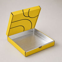 Boîte à pizza en carton ondulé personnalisée OEM avec intérieur doublé de papier d'aluminium pour échantillon, impression de logo personnalisé, devis pour boîte à pizza