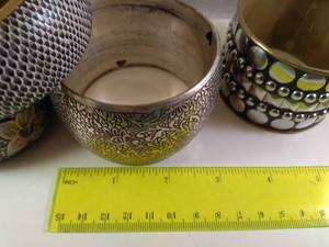 Brazalete ancho de diseñador floral de latón puro 100% hecho a mano, brazalete ajustable, Regalo para mamá - Product Image 3