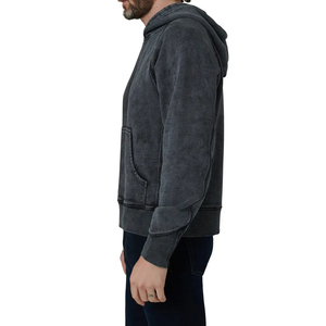 เสื้อสวมหัวปักโลโก้ผ้าฝ้าย100% ฟอกสีแบบวินเทจพิมพ์ลายได้ตามต้องการพร้อมฮู้ดผ้าฟลีซย้อมสีธรรมดาสำหรับฤดูหนาวดีไซน์เป็นเส้น - Product Image 3