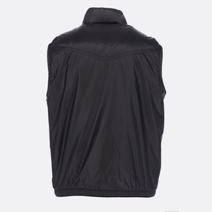 Chaqueta acolchada de plumón ligera personalizada para hombre, chaleco de nailon de invierno con abrigo sin mangas, tela de cuero - Product Image 2