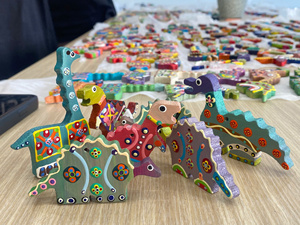 Juguete seguro de animales de madera, hecho a mano Montessori juguete de animales de madera, regalo ecológico, tiempo de juego natural creativo inspirado en lo moderno - Product Image 5