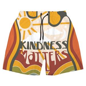 Pantalones cortos de algodón y poliéster de verano con bolsillos laterales, pantalones cortos de bicicleta para hombre, pantalones cortos de playa de baloncesto con estampado personalizado para hombre - Product Image 3