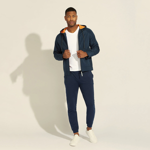 เสื้อฮู้ดมีซิปเข้ารูปสำหรับผู้ชายเสื้อกันหนาวแบบกำหนดเองขายส่ง - Product Image 1