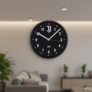 JUVENTUS 30cm <b>White</b> and Black Wall <b>Clock</b> Model 00875JU2 - Product Image 3