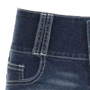 Pantalones cortos de mezclilla de tiro bajo para mujer azul algodón 100% de alta calidad, pantalones cortos de mezclilla para mujer, estilo informal, pantalones cortos ecológicos - Product Image 3