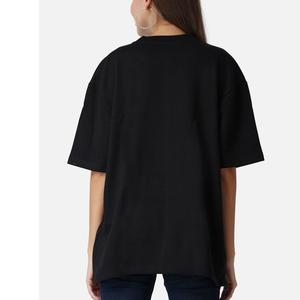 Logo personnalisé imprimé 100% coton femmes t-shirt grande taille dames décontracté été courte longueur solide motif prix de gros BD - Product Image 3