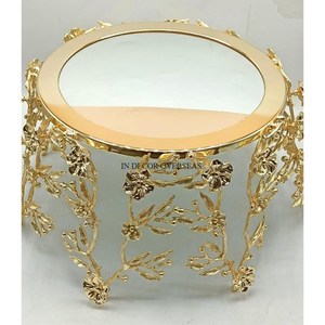 Gingko Leaves Designer Bol en métal robuste de haute qualité plaqué or Centre de table pour les fêtes de mariage Résistant à la chaleur - Product Image 6