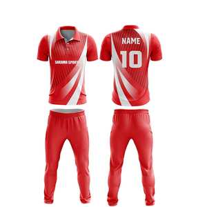 Nuevo Diseño de Uniforme de Cricket, Camiseta y Pantalón de Cricket 100% Poliéster, Uniforme de Cricket a Precio Económico, Uniforme de Cricket Pakistaní - Product Image 1