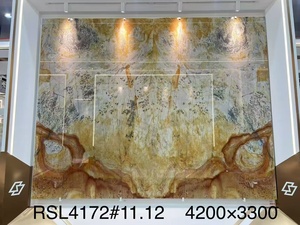 Paneles de Cuarzo de Lujo de Brasil, Diseño Book Match Gold Coast, Cuarzo Ámbar Dorado, Cuarzo Blanco Dorado para Isla - Product Image 2