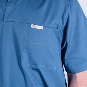Haute qualité à manches courtes soins infirmiers Scrubs uniformes hôpital médical Scrubs haut du Vietnam Spandex Stretch OEM modèle en gros - Product Image 3