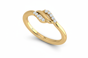 Anillo Elegante de 10 Piedras con Diamantes Naturales y Oro de 14K para Mujer |   Anillo de Lujo con Incrustaciones de Diamantes Redondos de Corte Brillante de 0.10 Quilates, Chapado en Rodio, para Uso Diario - Product Image 4