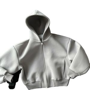 Sudadera con capucha y cremallera retro de lujo personalizada para hombre unisex de lana gruesa 100% algodón de gran tamaño para el invierno - Product Image 1