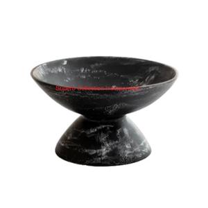 Cuenco de mármol negro hecho a mano de diseño de lujo, Frutero de piedra Natural y centro de mesa decorativo para decoración elegante del hogar - Product Image 5