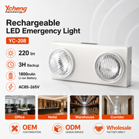 Kostengünstige Innen-Notfall-LED-Lampe OEM ODM Kaltweiß Lithium-Batterie Zweikopf-Einheit für Gewerbegebäude
