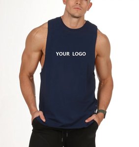 Camiseta sin Mangas para Hombre, Tallas Grandes, 100% Algodón, Ecológica, Transpirable, Informal, para Gimnasio, Trabajo, con Impresión Digital, Venta al Por Mayor - Product Image 5