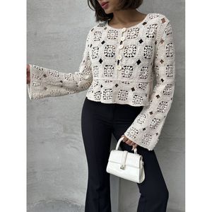 Blusa de Encaje con Medio Cierre de Botones para Mujer, Producto al por Mayor - Product Image 2