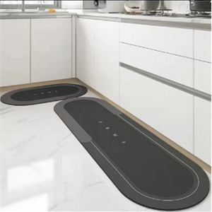 Tapis de cuisine sur mesure, résistant, lavable, en polyester absorbant, avec dos antidérapant en caoutchouc, tapis long tissé en PU - Product Image 4