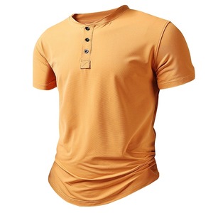 Nouveau produit d'été pour hommes chemise à manches courtes avec polo de loisirs d'affaires de couleur pure avec bord à col - Product Image 1