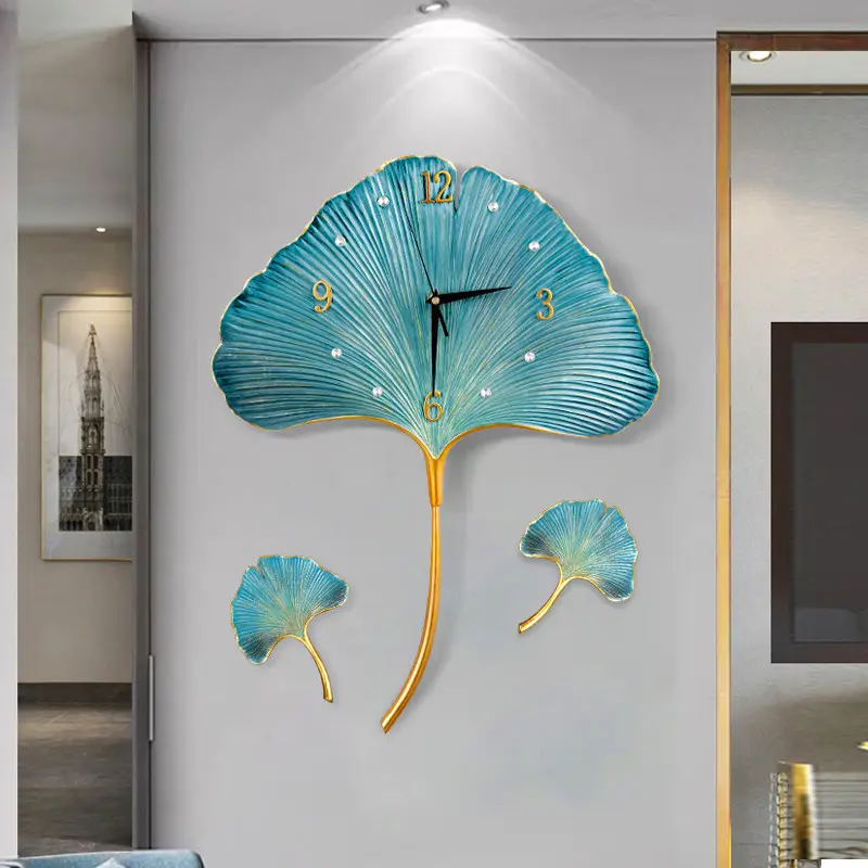 Hot Selling Metalen Muur Decor Creatieve Handgemaakte Ginkgo Bladeren Muur Kunst Voor Woonkamer Bed Kamer Voor Home Decor Muur Opknoping