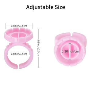 Venta al por mayor DRAGONLASH DG herramientas de pestañas anillos de pegamento de pestañas profesionales de alta calidad 100 unids/pack vasos de plástico desechables fáciles de ventilar - Product Image 4