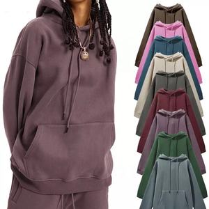 OEM Custom Printing <b>Velvet</b> Thick Sweatshirt Casual Solid Color Long Sleeve Loose <b>Tops</b> Pullover Winter Hoodies <b>for</b> <b>Women</b> - Product Image 2