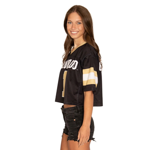 Custom Boxy Fit Team Mesh Jersey Sporty Fashion T-<b>Shirt</b> with Ribbed Neck Short Sleeves Plus Size - Product Image 6
