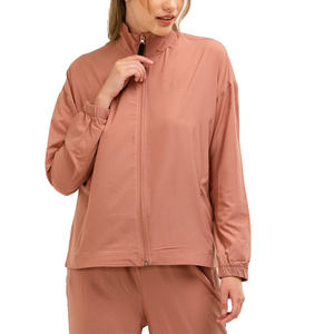 Tenues de sport automne-hiver pour femmes, ensembles 2 pièces, veste décontractée à fermeture éclair et patchwork, pantalon moulant, jogging, survêtement - Product Image 6