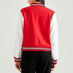 Street Fashion Sporty Touch Women Varsity Jacket-Breathable Knitted Cotton Filled <b>Quilted</b> Design Winter/Autumn Outerwear - Product Image 4