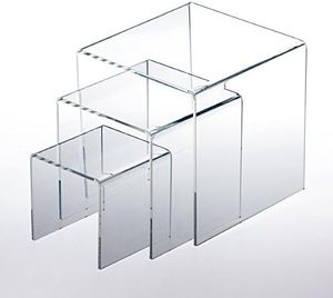 Estante escalonado de soporte de exhibición de acrílico de varios niveles personalizado para joyería al por menor, cosméticos, Figuritas y coleccionables - Product Image 5