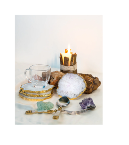 Home & Kitchen Crystal <b>Coasters</b> <b>Gold</b> Electroplated Buy Wholesale Agate Slice <b>Coaster</b> Agate <b>Coaster</b> For Home Decorations - Product Image 2