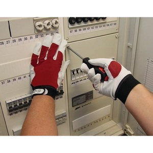 Gants de protection Griffy Taille 10 Rouge/Naturel EN 388 PPE Catégorie II pour le jardin sur carte SB par LEIPOLD+DHLE - Product Image 3