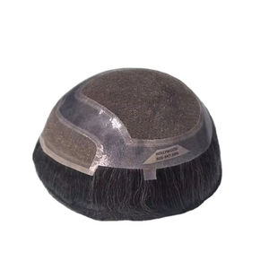 Toupet pour homme Taz Hair, perruque 100% cheveux humains, densité brute 60%-150%, cheveux indiens Remy, pièces imperméables, vague d'eau - Product Image 4