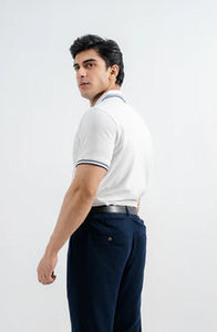 Polo para hombre de alta calidad logotipo personalizado 100% algodón tejido al por mayor deporte manga corta Hombre Polo - Product Image 5