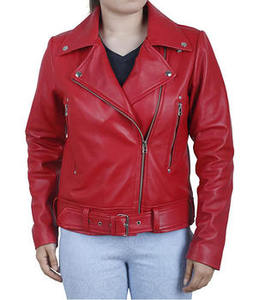 2024 Vintage nouvelle mode femmes veste en cuir véritable à manches longues automne et hiver Biker veste taille XL - Product Image 6