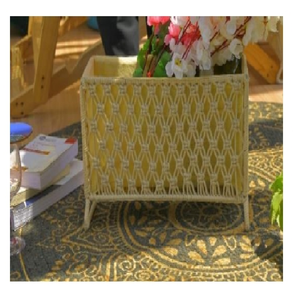 Panier de rangement en coton macramé beige de haute qualité 12x10x9 pouces organisateur décoratif fait à la main exporté d'Inde - Product Image 4