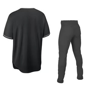 Uniforme de béisbol para hombre, ropa deportiva de poliéster 100%, patrón sólido transpirable, personalizable, nombre del equipo, antiarrugas, servicio OEM - Product Image 2
