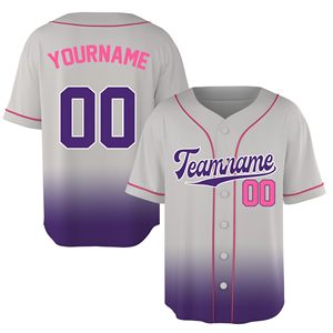 Jersey de béisbol con diseño de cárdigan de estilo americano personalizado, camiseta de manga corta, ropa deportiva de competición de béisbol personalizada para hombres - Product Image 1