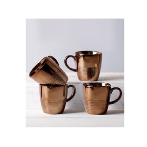 Tasses en cuivre en céramique de haute qualité faites à la main nouvelles tasses modernes en cuivre pour la bière et l'eau potable vente élevée - Product Image 5