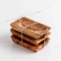 ArtisRaw Porte-savon rectangulaire traditionnel en bois d'olivier - Accessoire de salle de bain écologique à drainage automatique